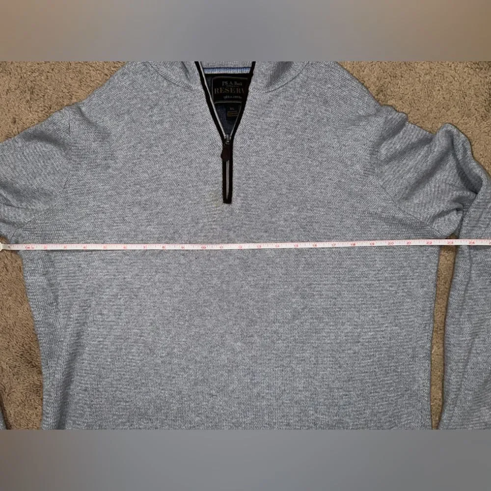 Reserve Collection Cotton Cashmere Quarter-Zip Sweater - Picture 3 of 3